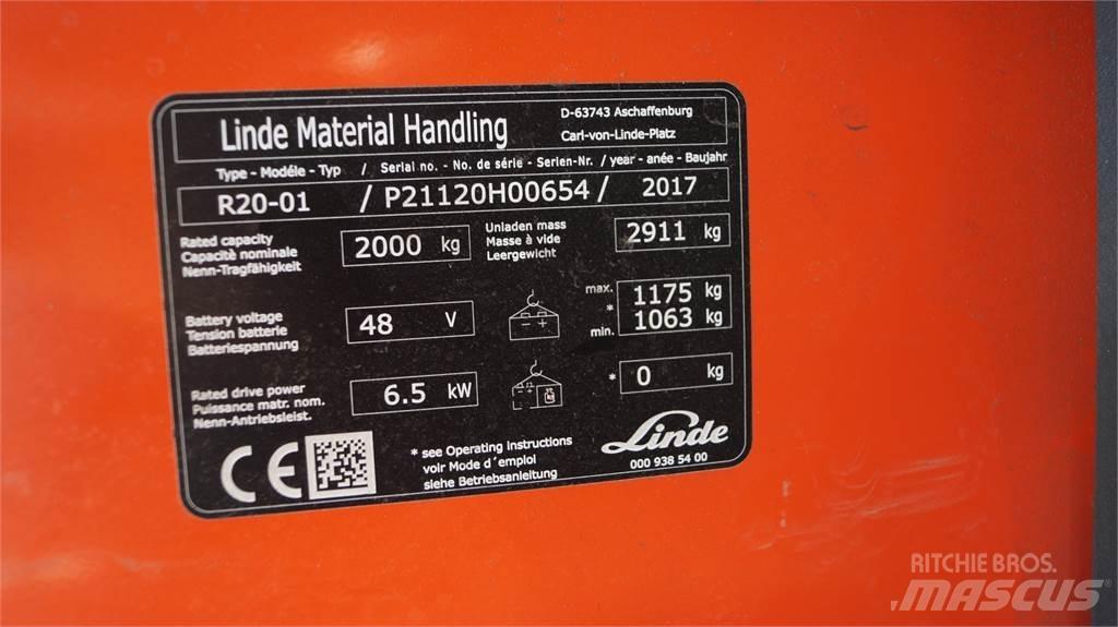 Linde R20 Reach truck - depo içi istif araçları