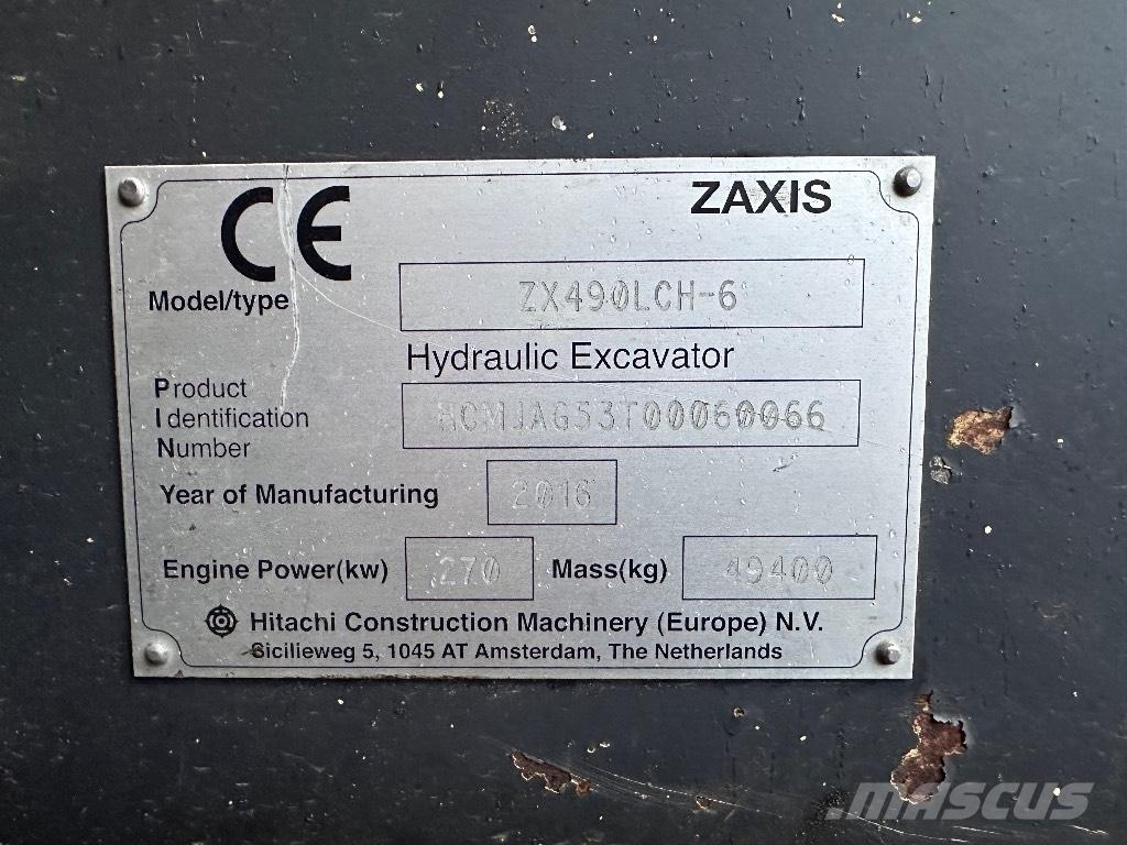 Hitachi ZX 490 LCH Paletli ekskavatörler