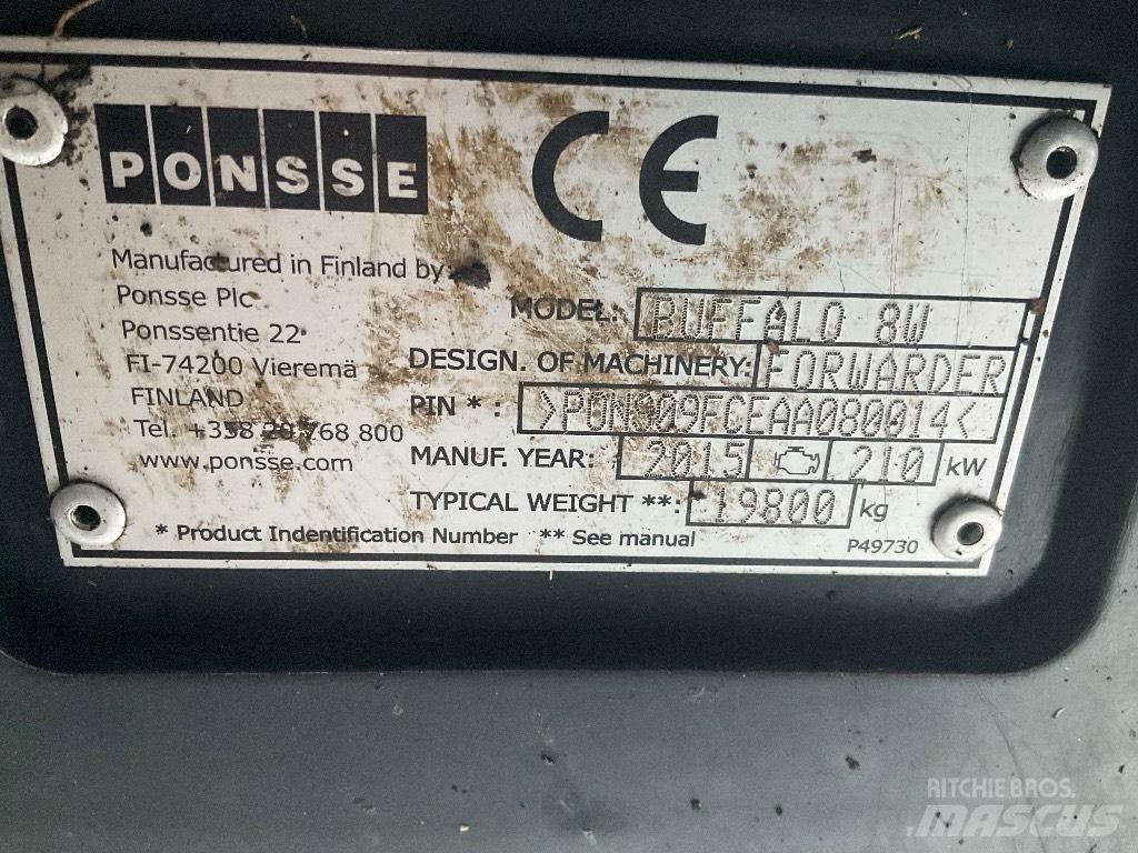 Ponsse BUFFALO 8W Tomruk yükleyici traktörler