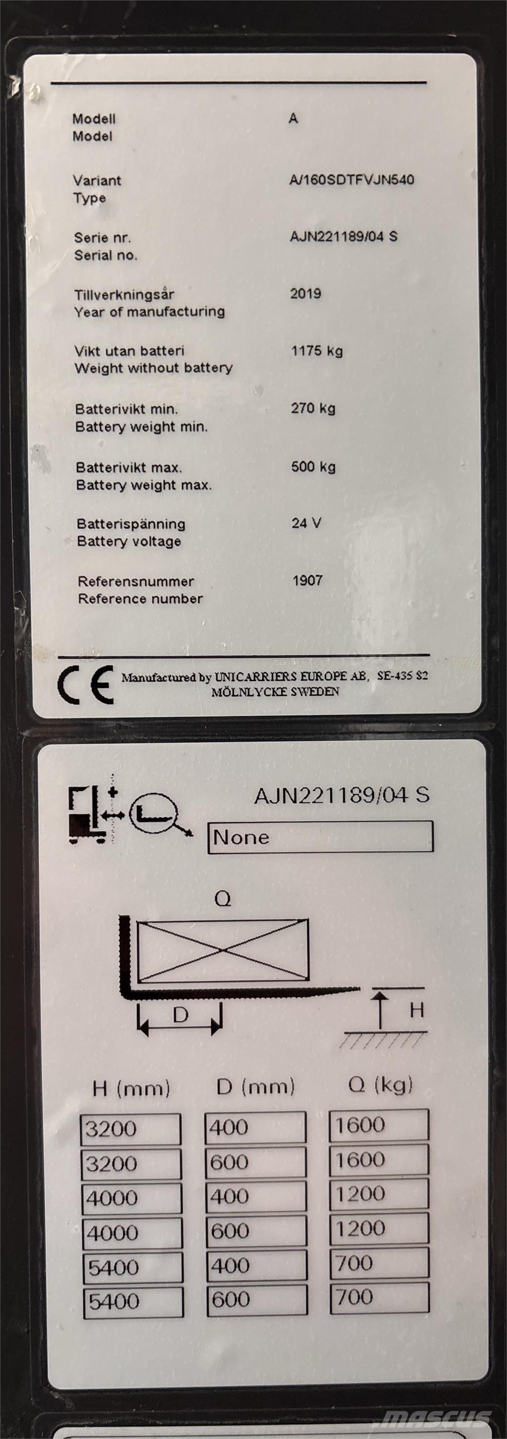 Atlet A160 Akülü depo ekipmanları