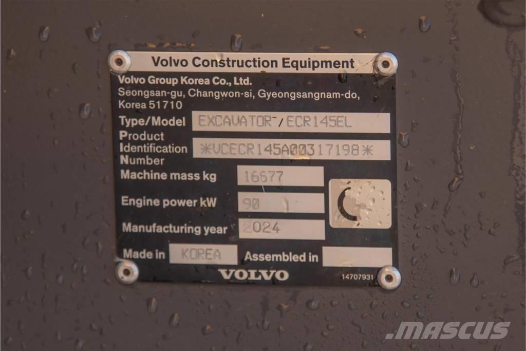 Volvo ECR 145 E Paletli ekskavatörler