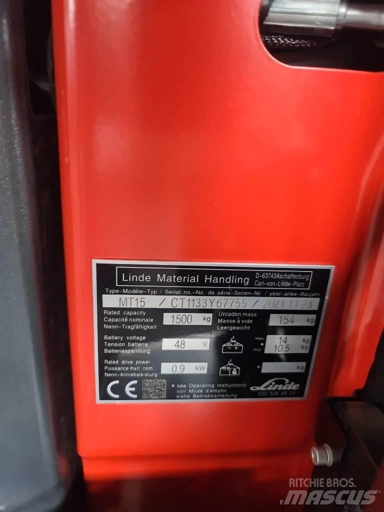 Linde MT15 Elektrikli forkliftler
