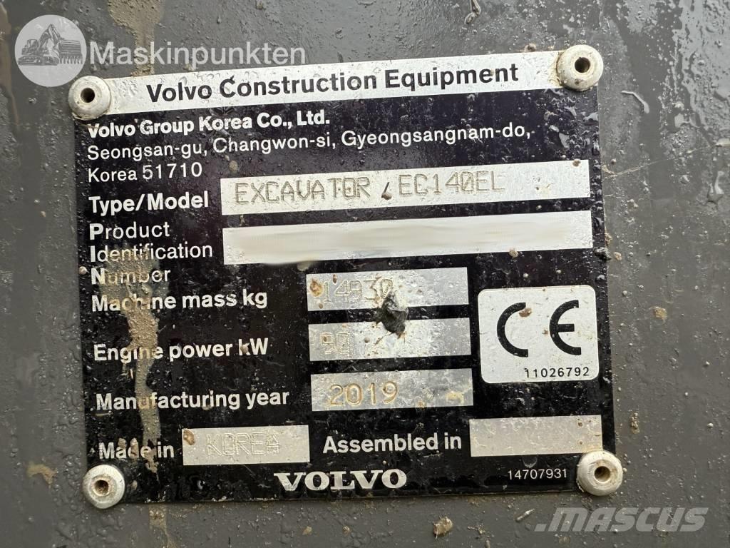Volvo EC 140 EL Paletli ekskavatörler