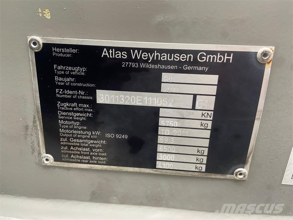 Atlas 80 Tekerlekli yükleyiciler