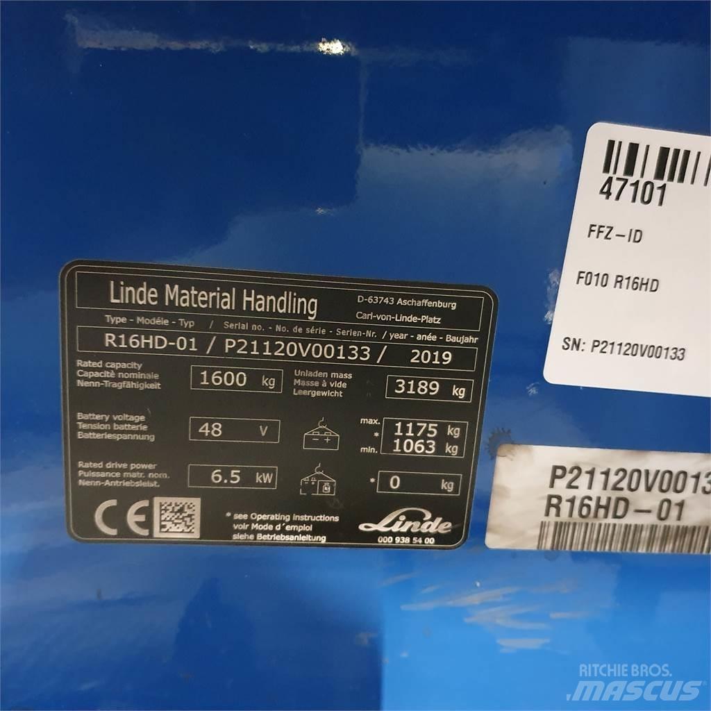 Linde R16HD Reach truck - depo içi istif araçları