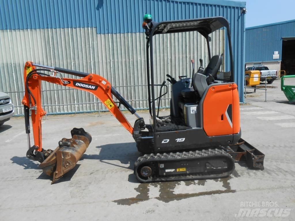 Doosan DX 19 Mini ekskavatörler, 7 tona dek