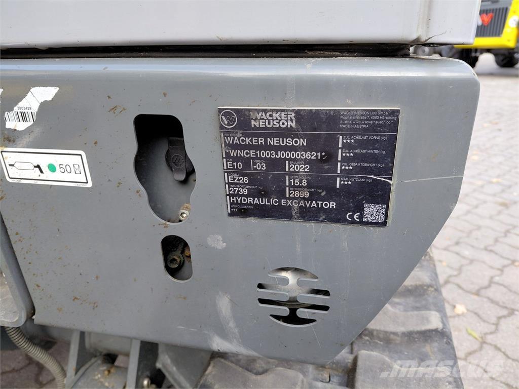 Wacker Neuson EZ26 Paletli ekskavatörler