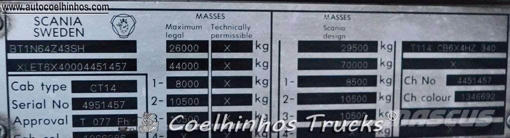 Scania T114 C 340 Damperli kamyonlar