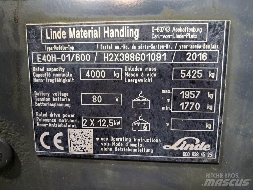Linde E40H-01/600 Elektrikli forkliftler
