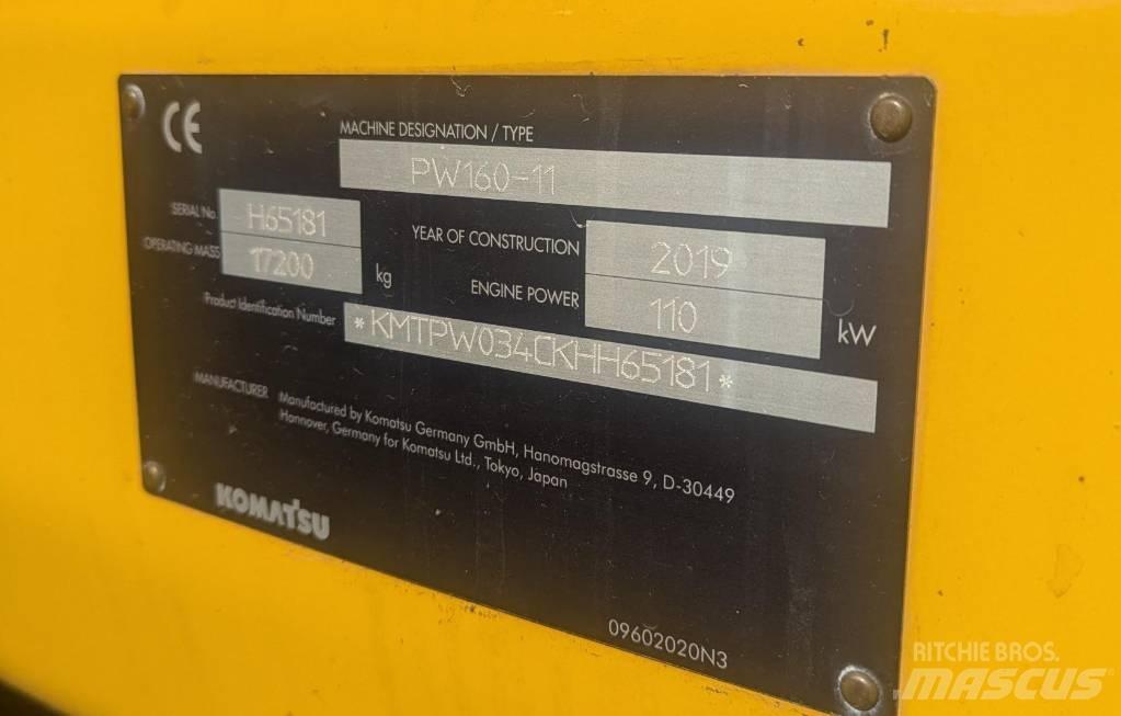 Komatsu PW160-11 Lastik tekerli ekskavatörler