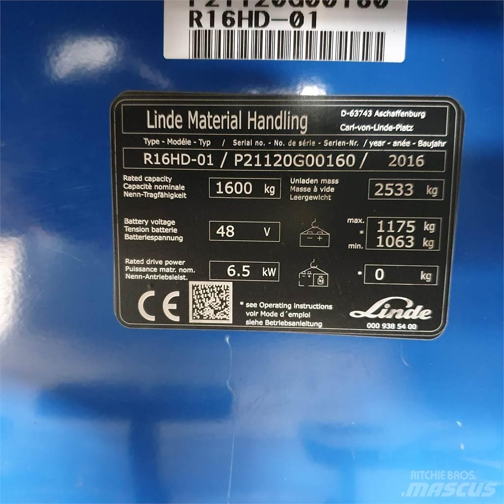 Linde R16HD Reach truck - depo içi istif araçları