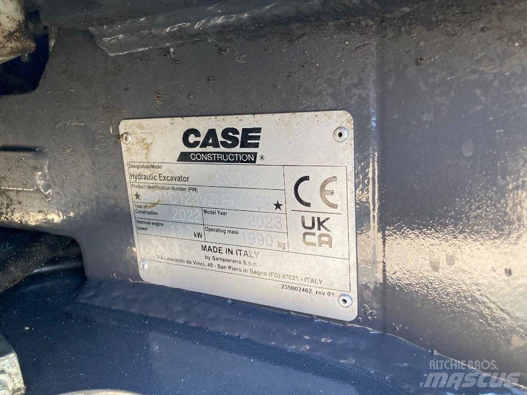 CASE CX 19 D Mini ekskavatörler, 7 tona dek