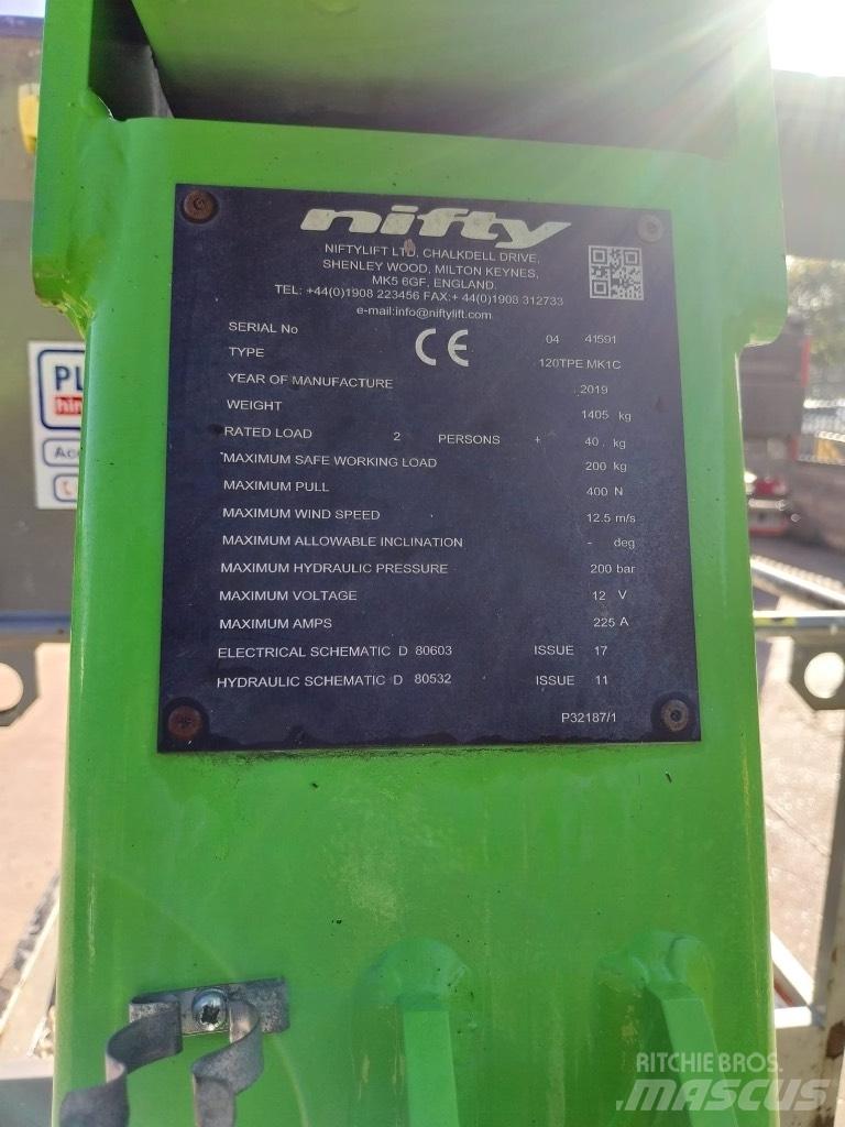 Niftylift 120TPE Tekerlekli platformlar