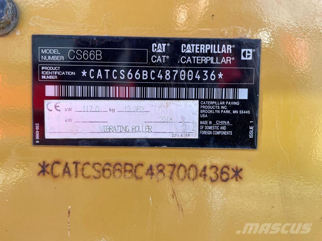 CAT CS66B Tek tamburlu silindirler
