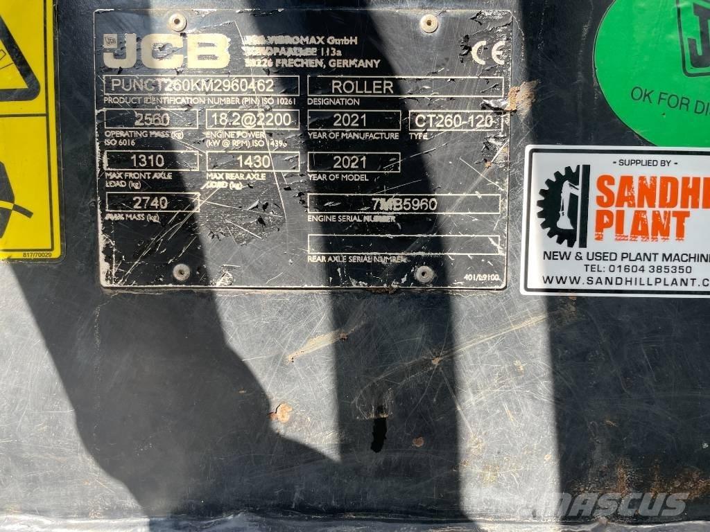 JCB CT 260-120 Çift tamburlu silindirler