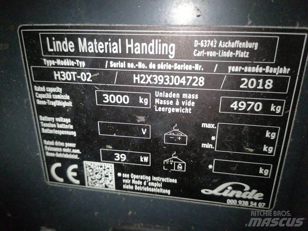 Linde H30T-02 LPG'li forkliftler
