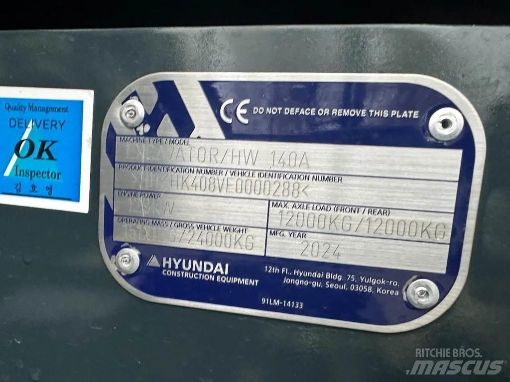 Hyundai HW140A Lastik tekerli ekskavatörler