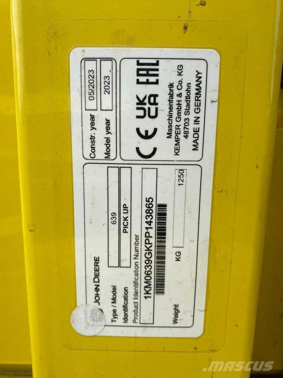 John Deere 639 Biçerdöver aksesuarlari
