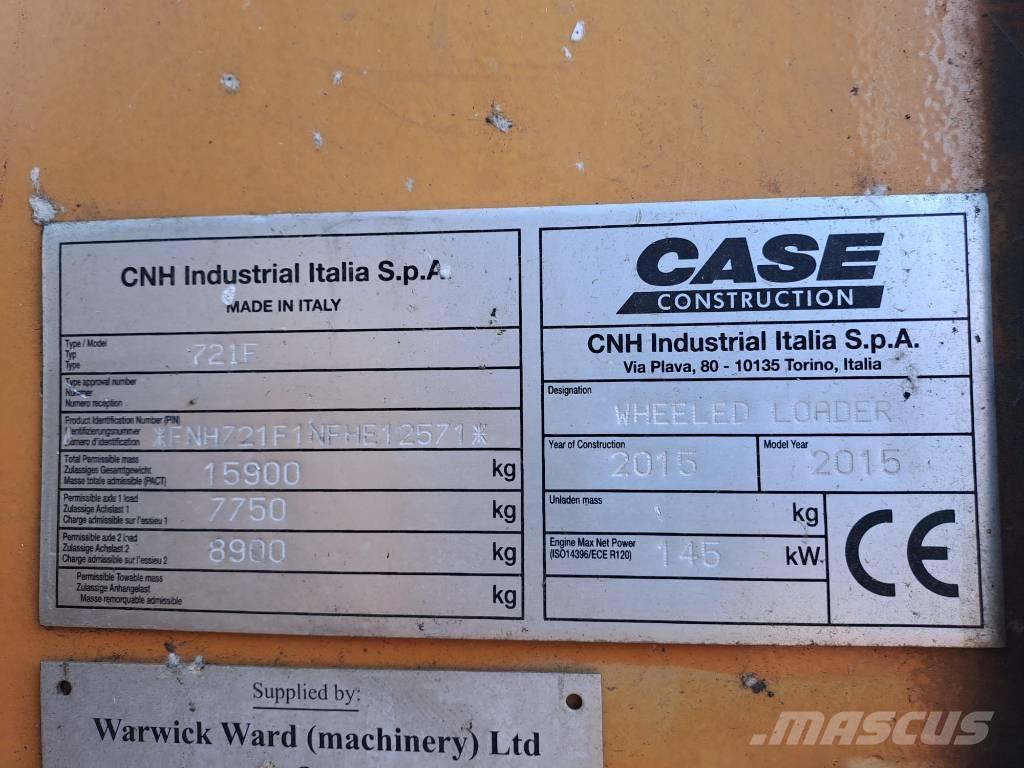 CASE 721 F XR Tekerlekli yükleyiciler