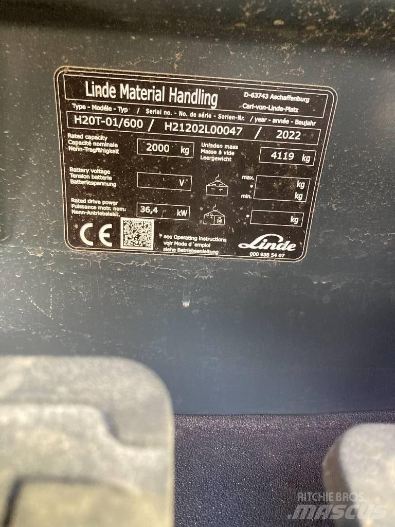 Linde H20T600/1202 LPG'li forkliftler