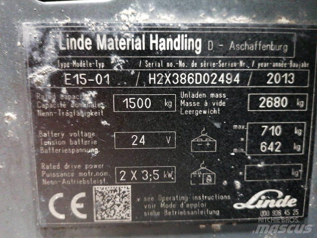 Linde E15-01 Elektrikli forkliftler