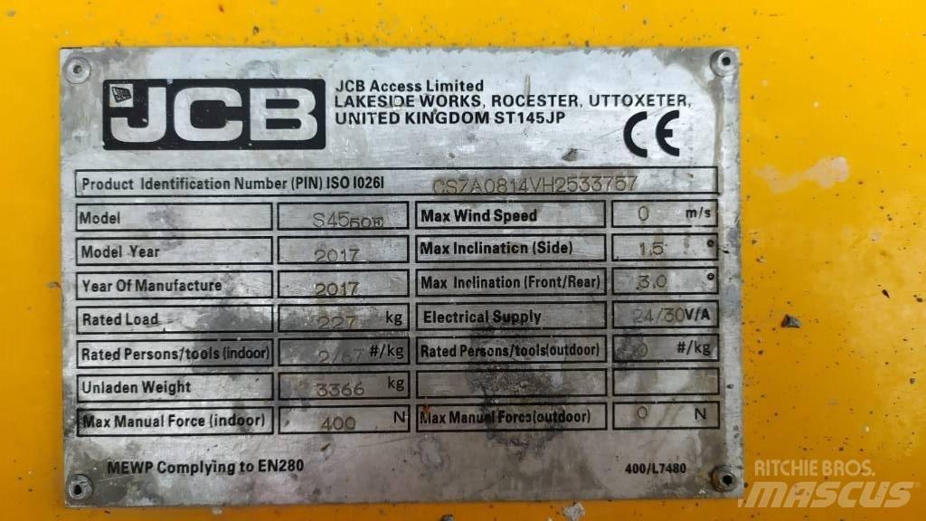 JCB S4550E Makasli platformlar