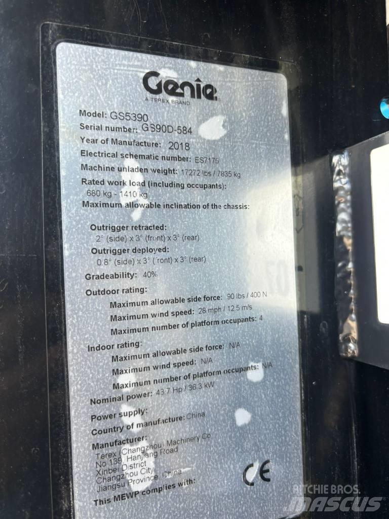 Genie GS 5390 RT Makasli platformlar