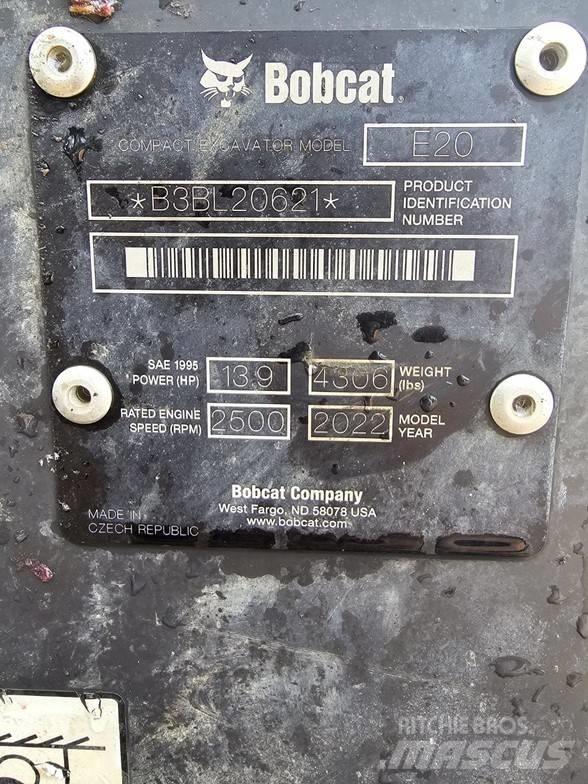 Bobcat E20 Mini ekskavatörler, 7 tona dek