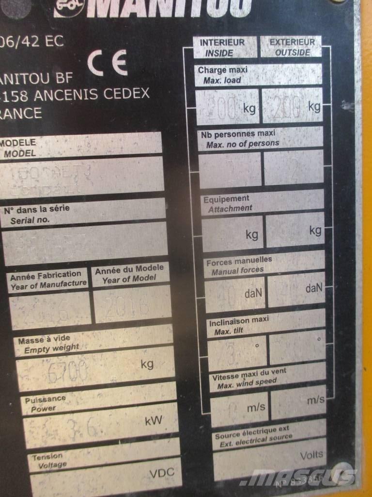 Manitou 150 AET JC Körüklü personel platformları