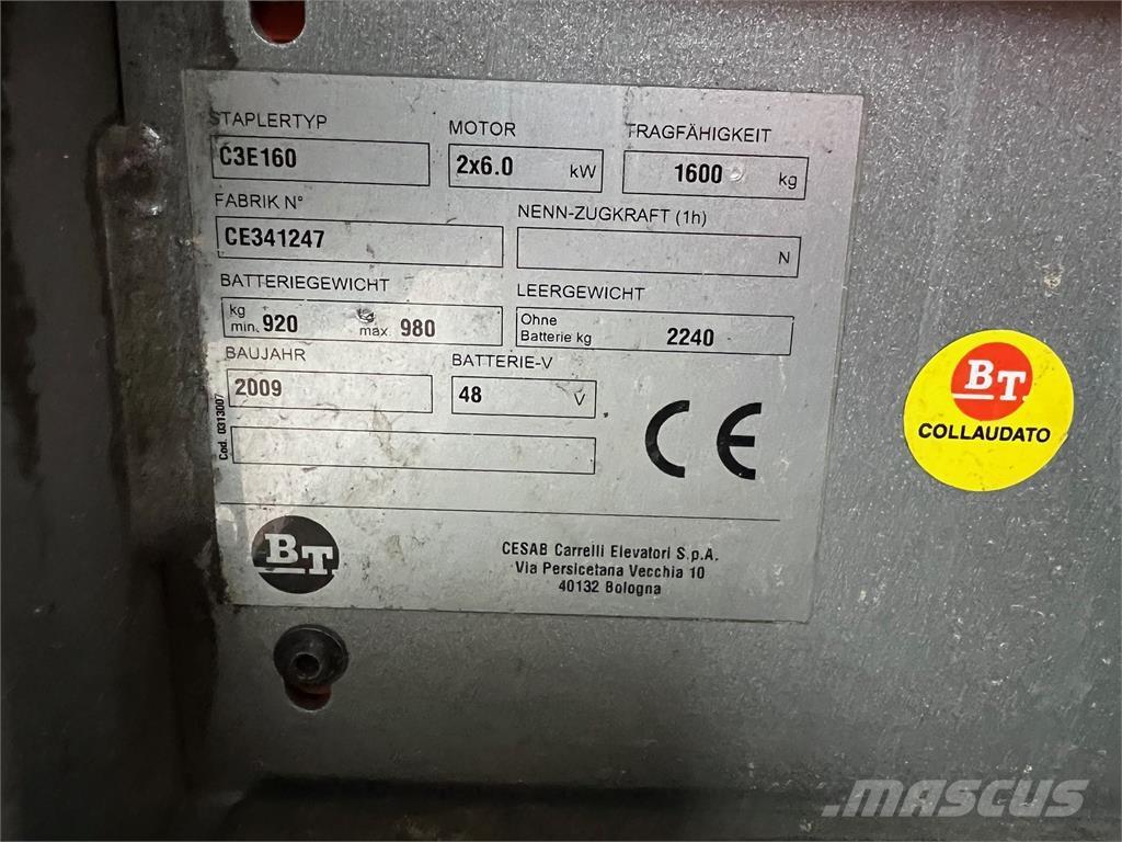 BT C3E160 Elektrikli forkliftler