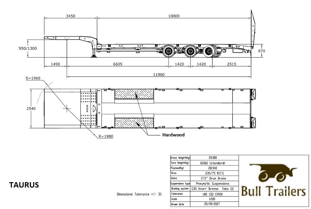 Bull Trailers Taurus Flatbed çekiciler