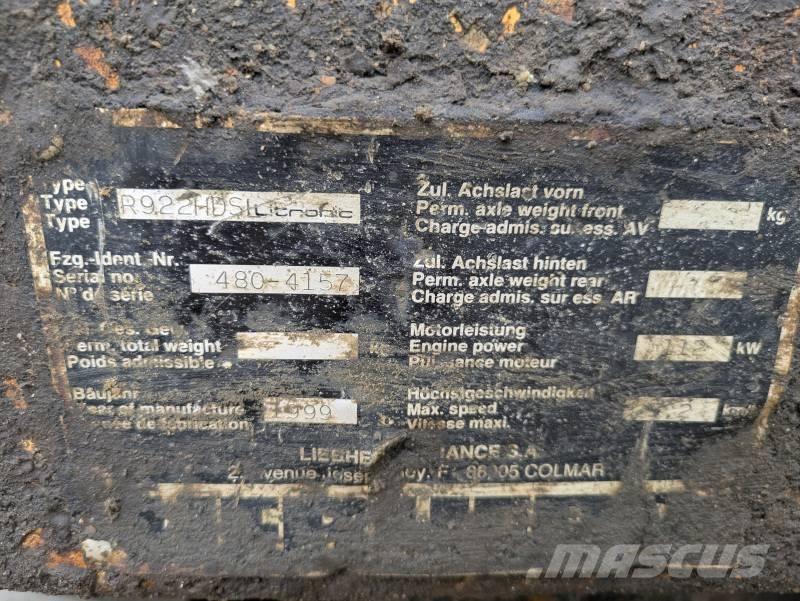 Liebherr 922 Paletli ekskavatörler