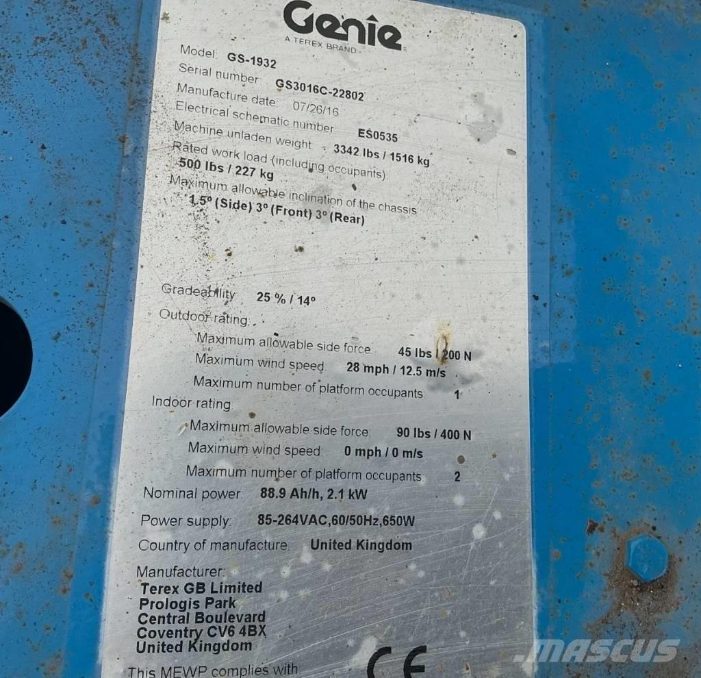Genie GS 1932 Makasli platformlar