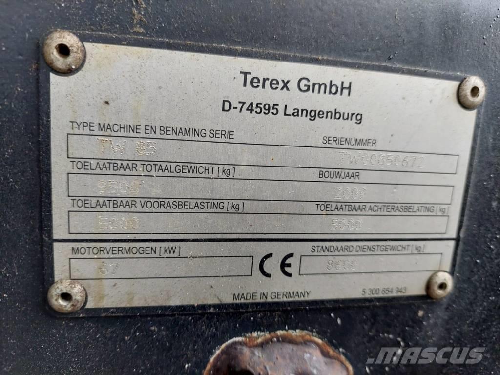Terex TW 85 Lastik tekerli ekskavatörler