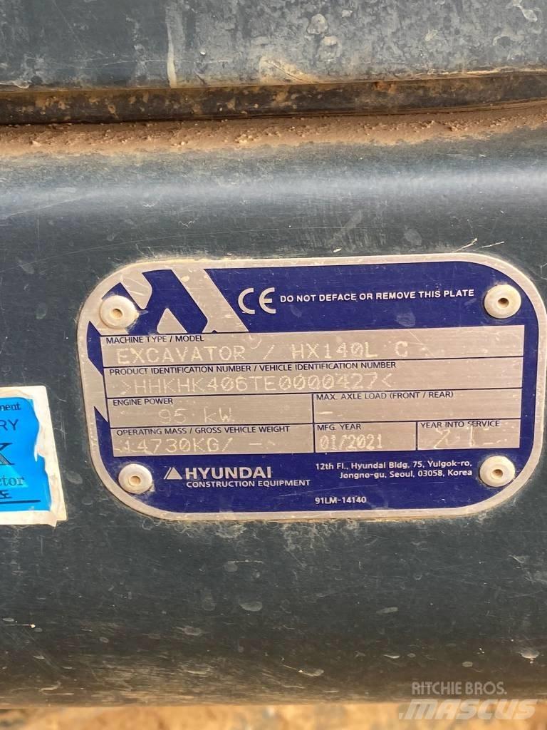 Hyundai HX140LC Paletli ekskavatörler
