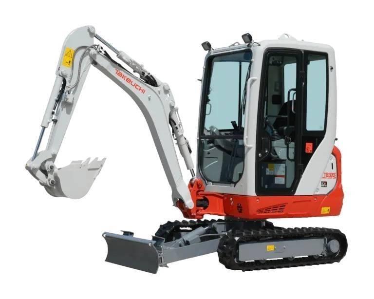 Takeuchi TB320 Mini ekskavatörler, 7 tona dek