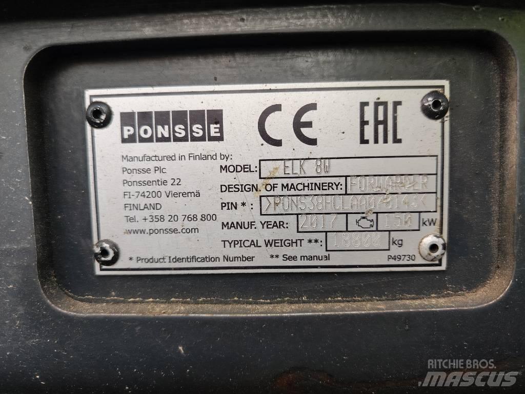 Ponsse Elk 8W Tomruk yükleyici traktörler