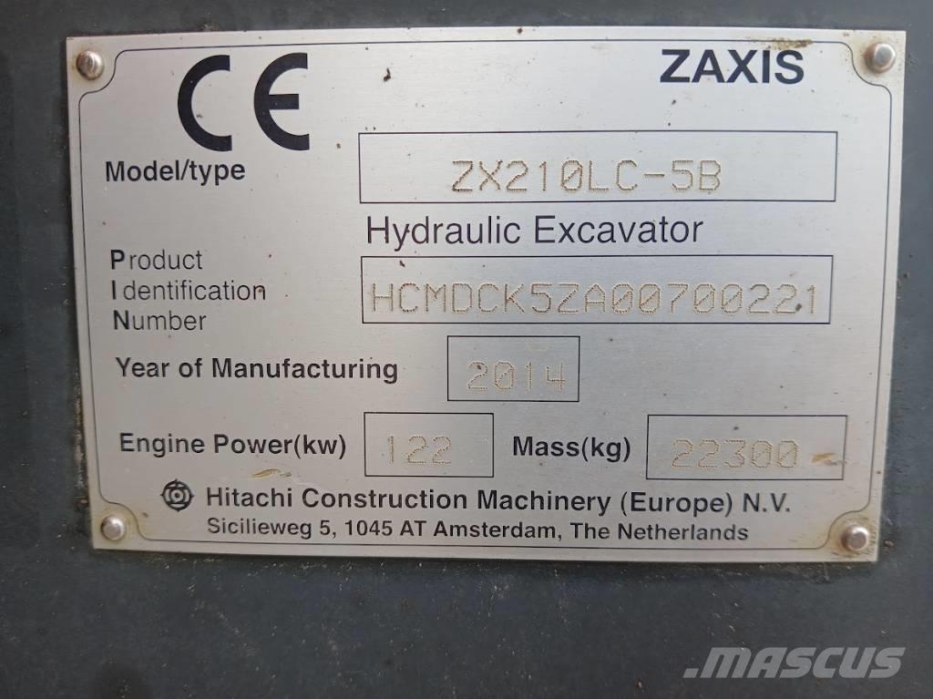 Hitachi ZX 210 LC-5B Paletli ekskavatörler