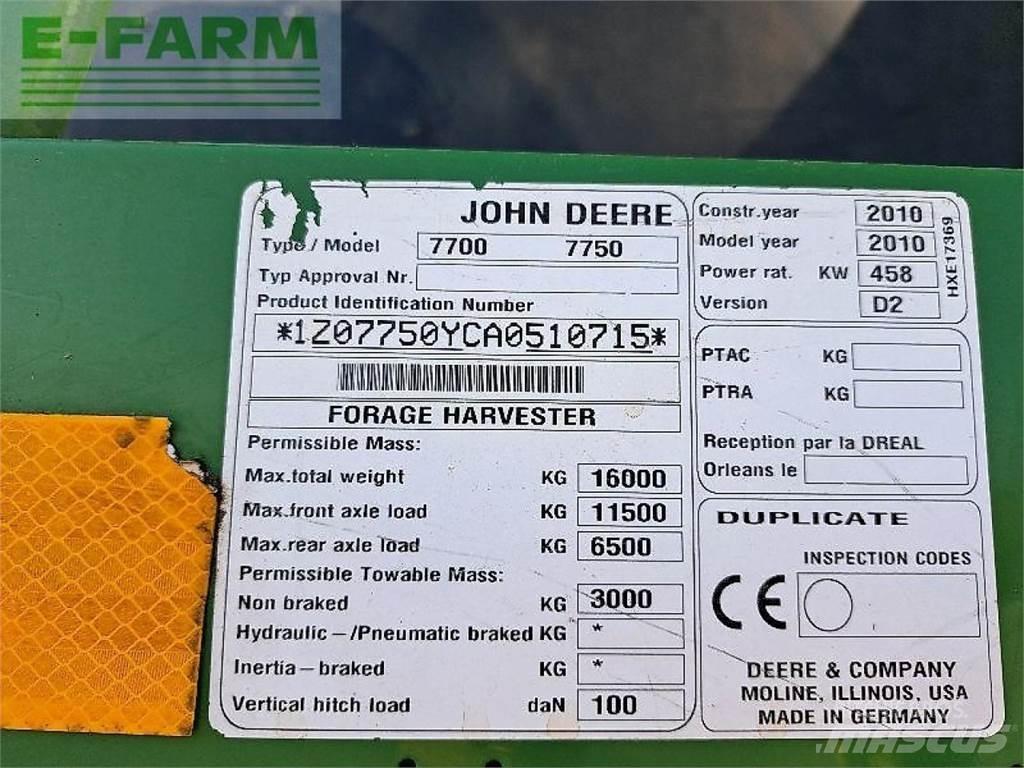 John Deere 7750 Kendi yürür silaj makinalari