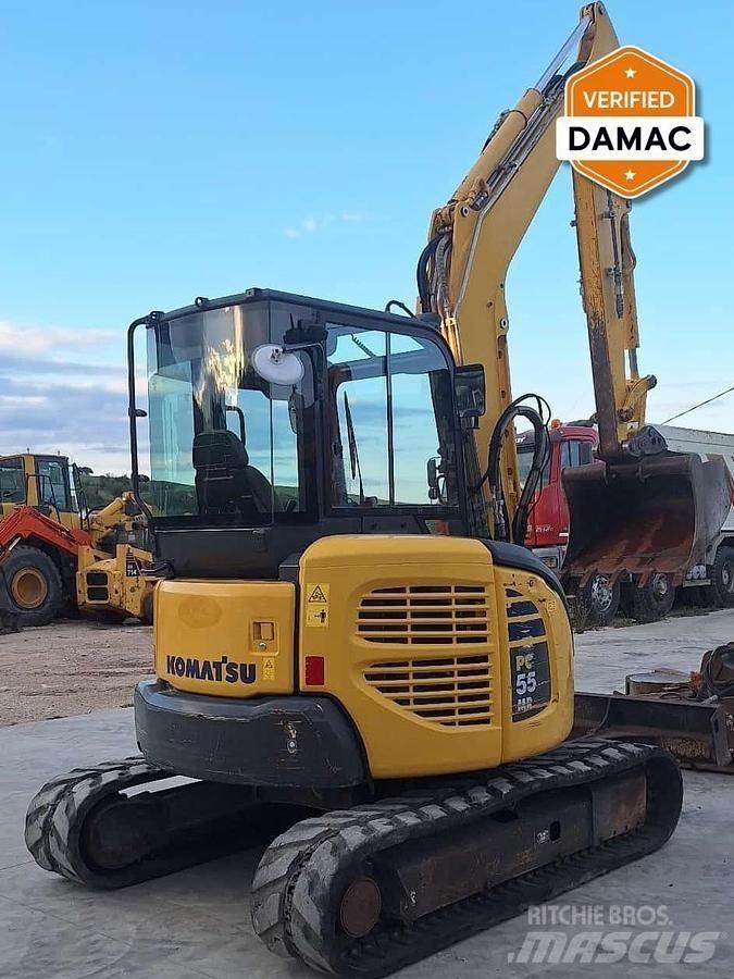 Komatsu PC55 Mini ekskavatörler, 7 tona dek