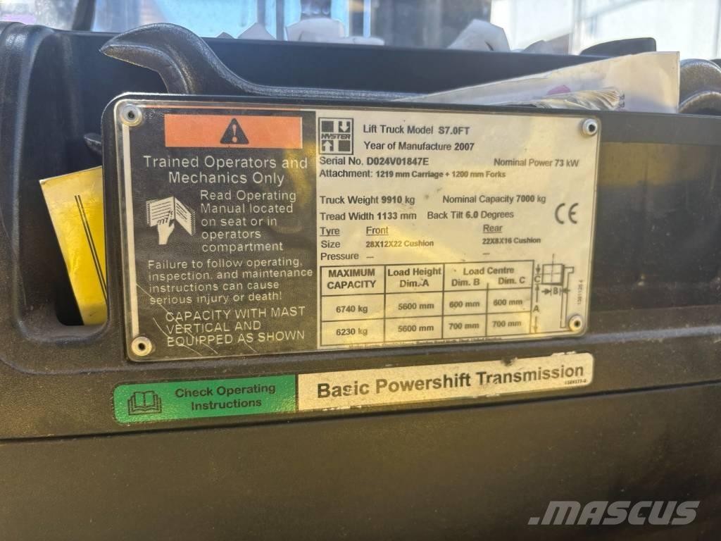 Hyster S7.0FT LPG'li forkliftler
