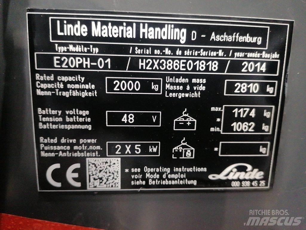 Linde E20PH-01 Elektrikli forkliftler