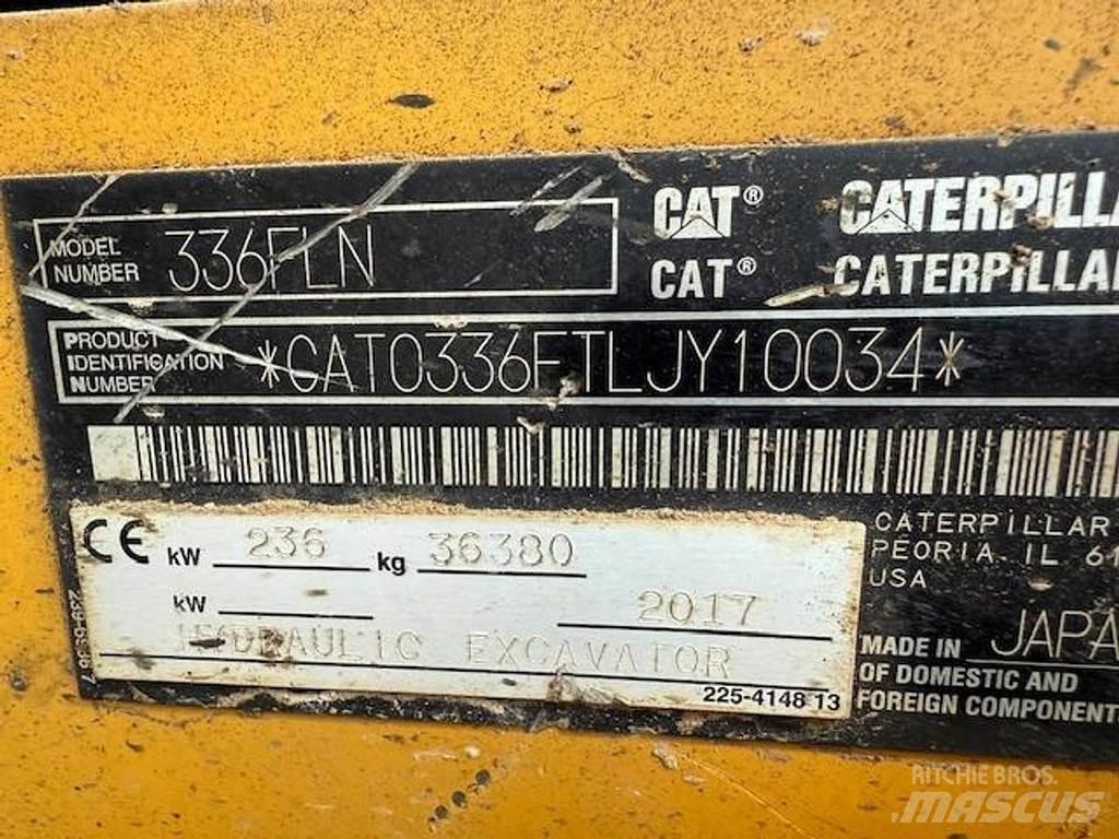 CAT 336 F LN Paletli ekskavatörler