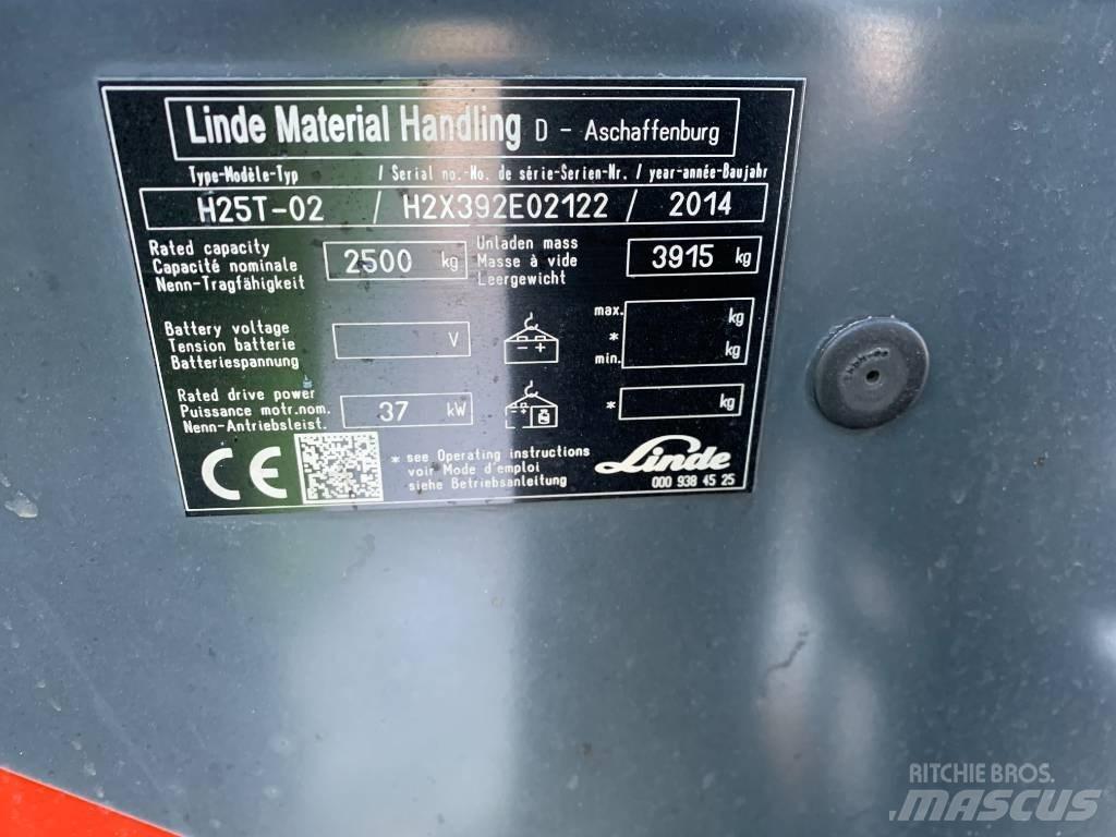 Linde H25T-02 LPG'li forkliftler