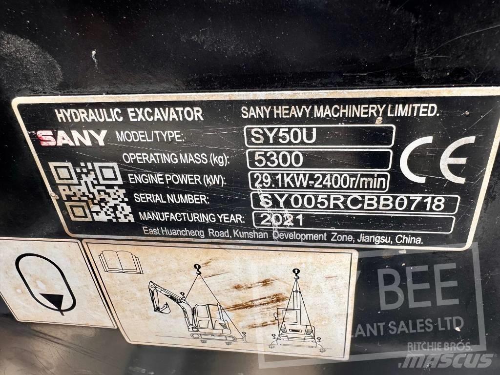 Sany SY 50 U Mini ekskavatörler, 7 tona dek