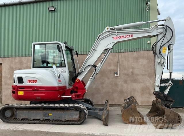 Takeuchi TB 260 Mini ekskavatörler, 7 tona dek