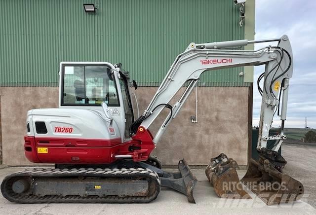 Takeuchi TB 260 Mini ekskavatörler, 7 tona dek