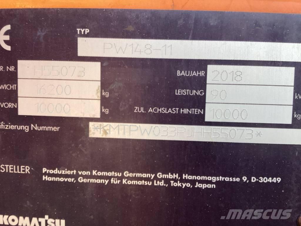 Komatsu PW 148-11 Lastik tekerli ekskavatörler