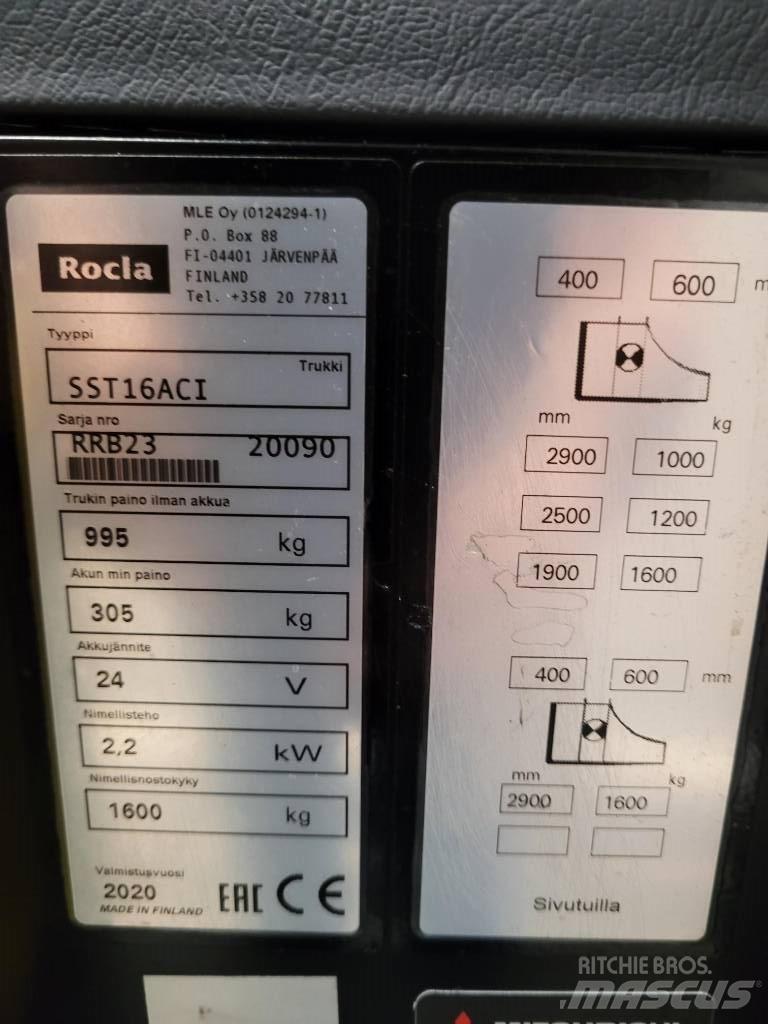 Rocla SST16 ACI Akülü depo ekipmanları