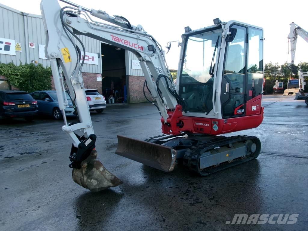 Takeuchi TB 230 Mini ekskavatörler, 7 tona dek
